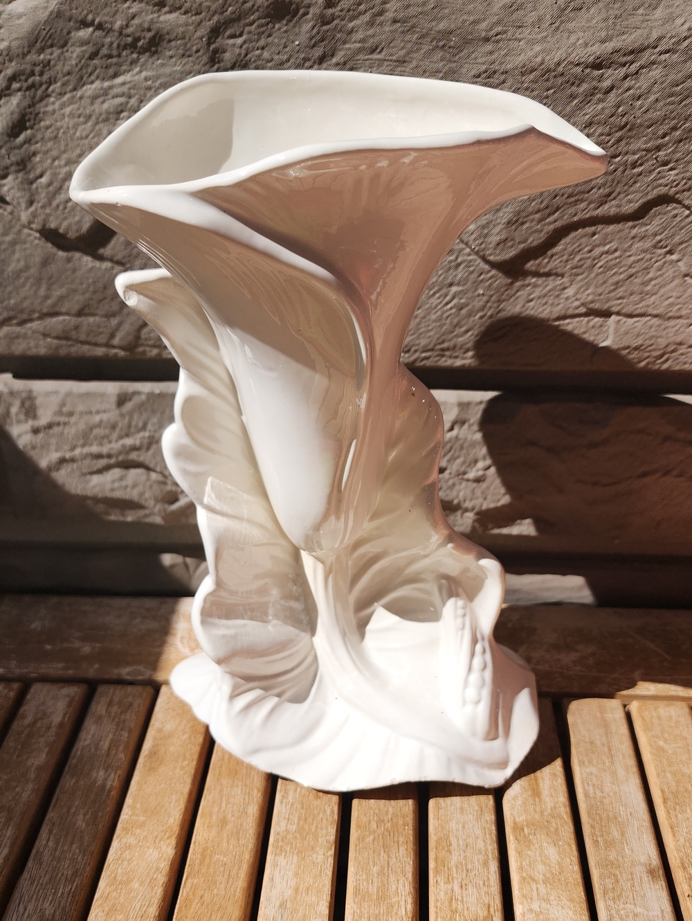 Vintage White Ceramic Calla Lily Vase